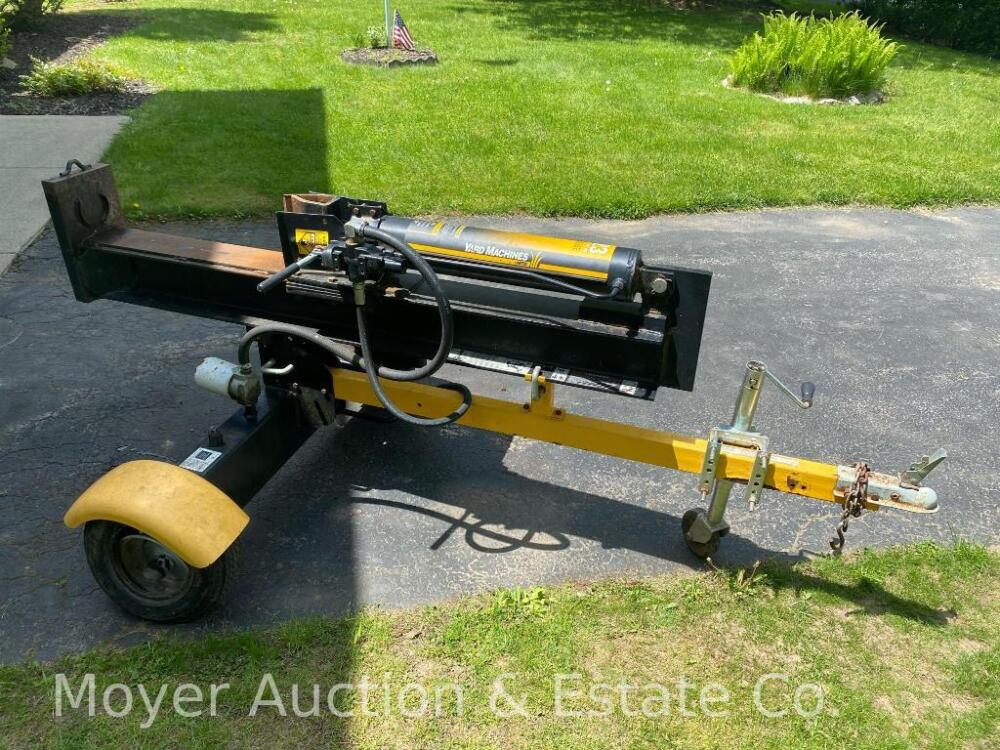 Yard Machines 23 Ton Horizontal/Vertical Log Splitter with 6hp B&S gas engine, engine runs, tires need replacing (won't hold air)