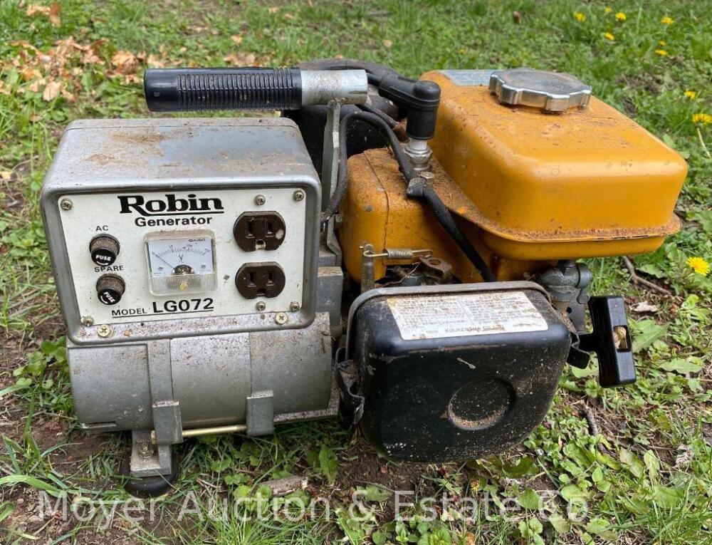 Robin Gas-engine Generator, Model LG072, turns over, appears good, operating condition unknown