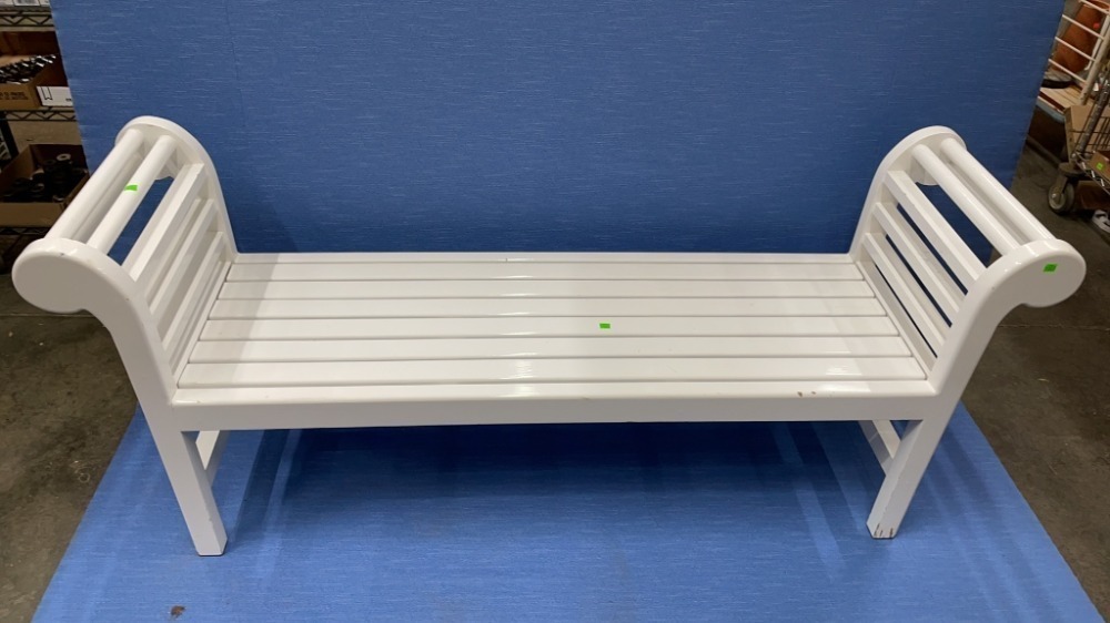 White Garden Bench 64x18x29 Sh 17 image