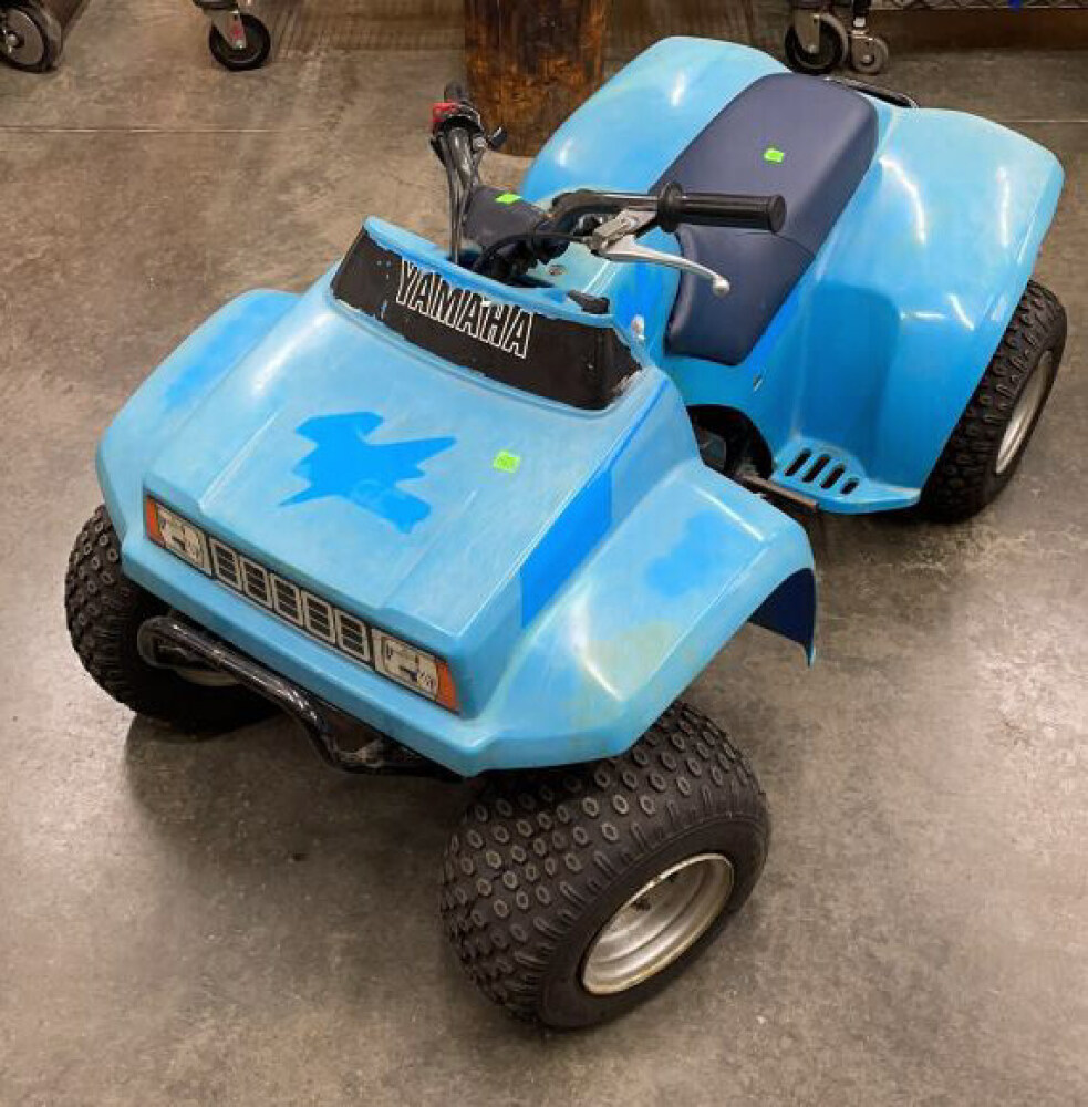 Blue Yamaha Gas Powered 4 Wheeler image