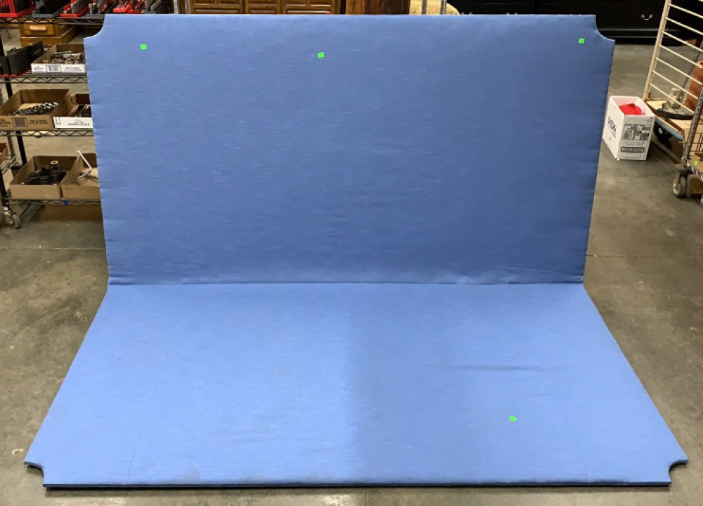 Denim Upholstered Bulletin Board 81" Long image