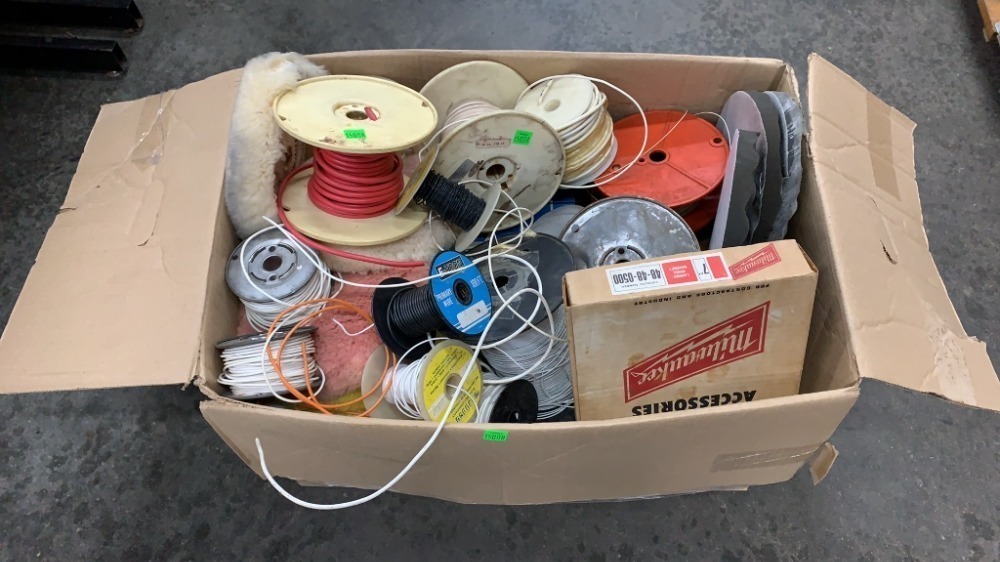 Box Of Wire Spools, Buffer Polisher Pads, Bonnets image
