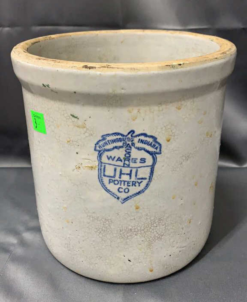 U H L Pottery Company Crock 8x8