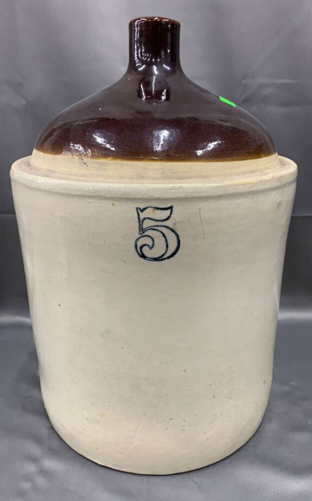 #5 Crock Jug, No Cork, 18in Tall