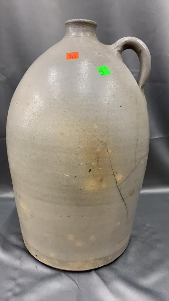 Crock Jug, No Cork, Lots Of Cracks, 19in Tall