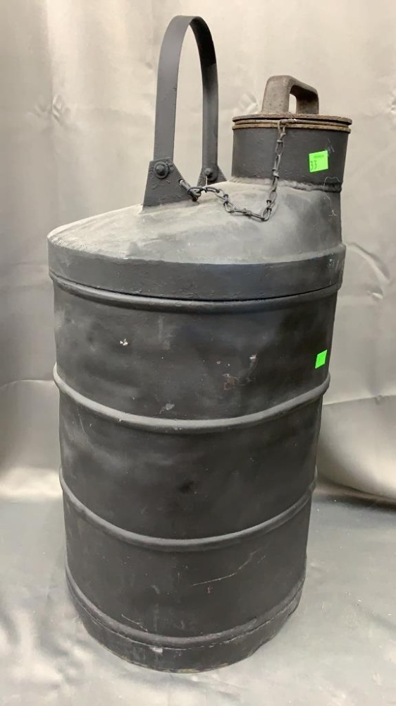 Metal Jug 27in With Handle, Been Paninted, Lid