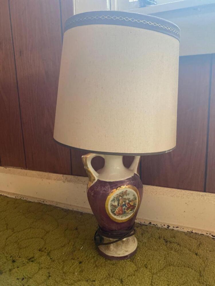 Decorative Lamp w/ Painted Design