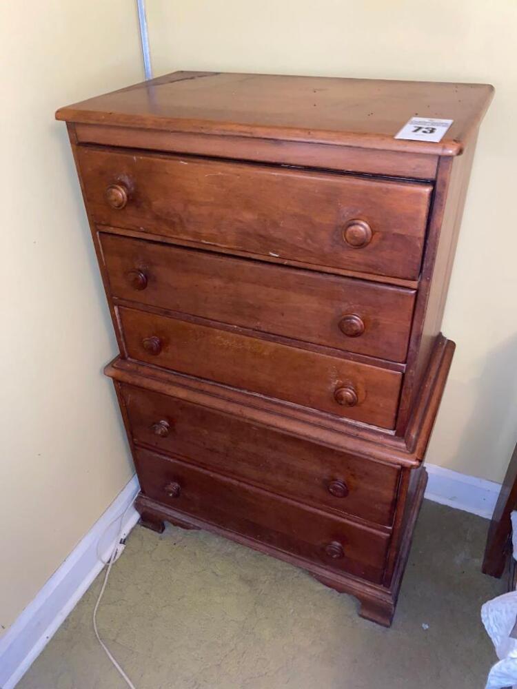 Wooden Chest of Drawers (Contents Included)