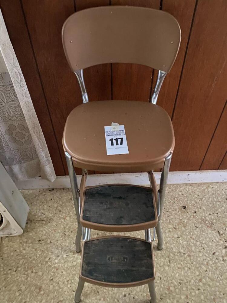 Metal Chair/ Step Stool- 34in. T