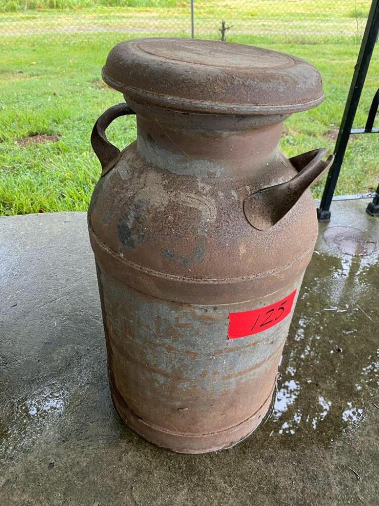 Antique Metal Milk Jug