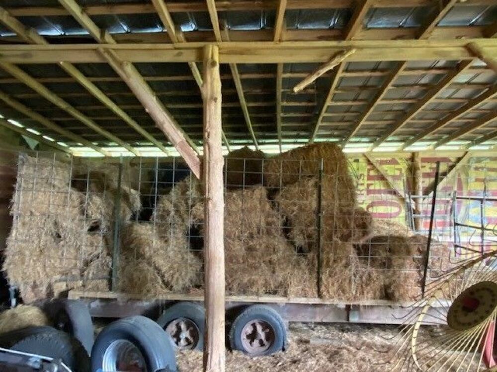 Hay Wagon - Hay on wagon included - Needs Tires