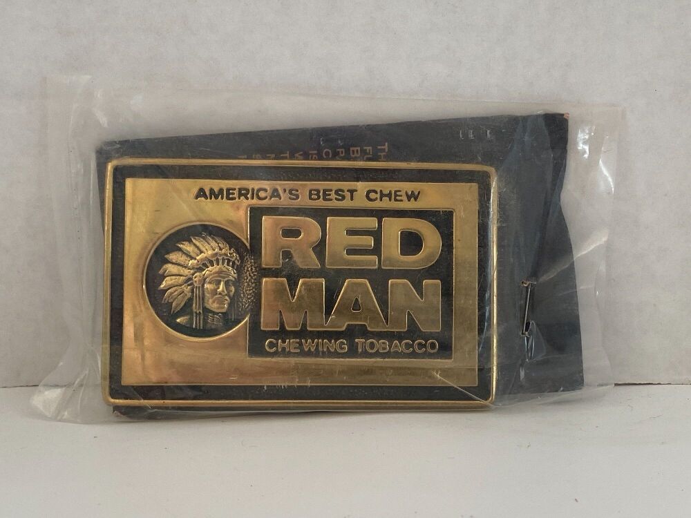 REDMAN SOLID BRASS BELT BUCKLE NEW IN PACKAGE