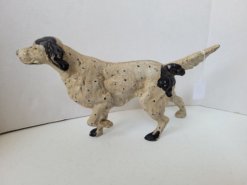 ANTIQUE CAST IRON POINTER ENGLISH SETTER DOOR STOP