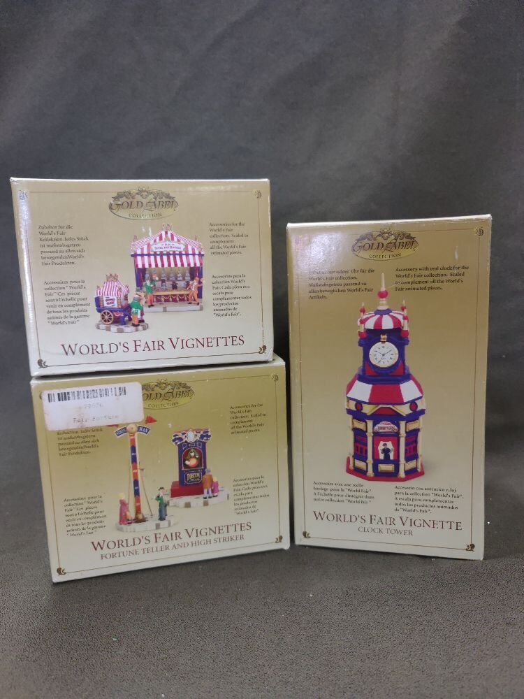 Three Golden Label Collection Worlds Fair Vignettes