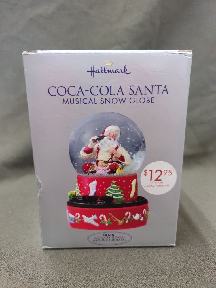 Hallmark Coca-Cola Santa Snow Globe with Music