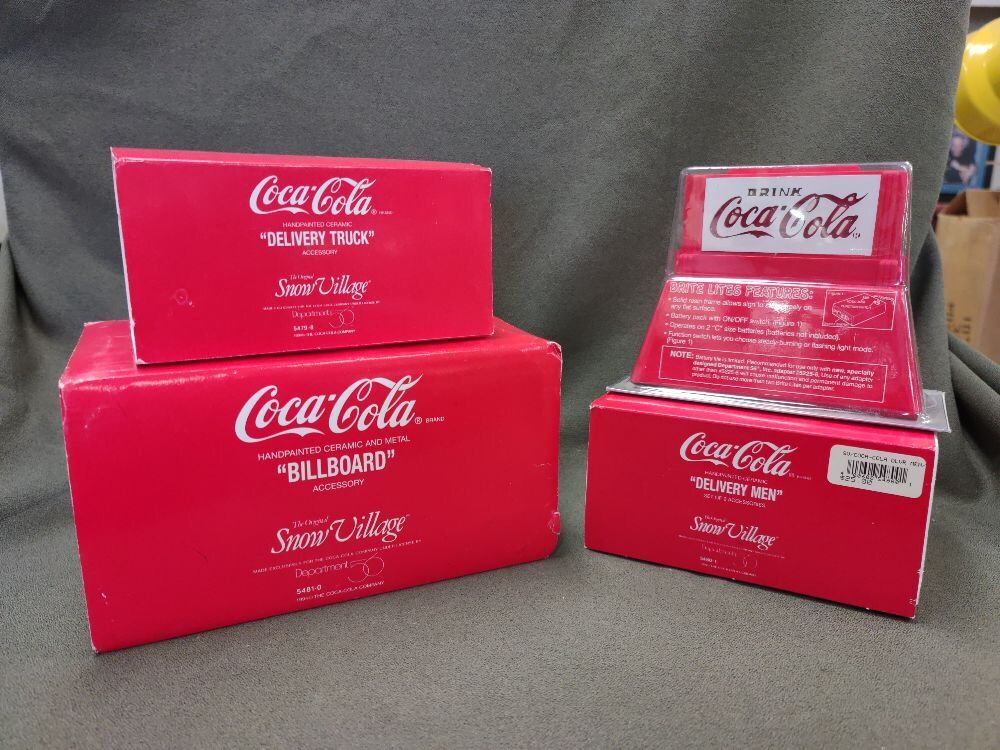 Lot of Coca-Cola Snow Village Accessories