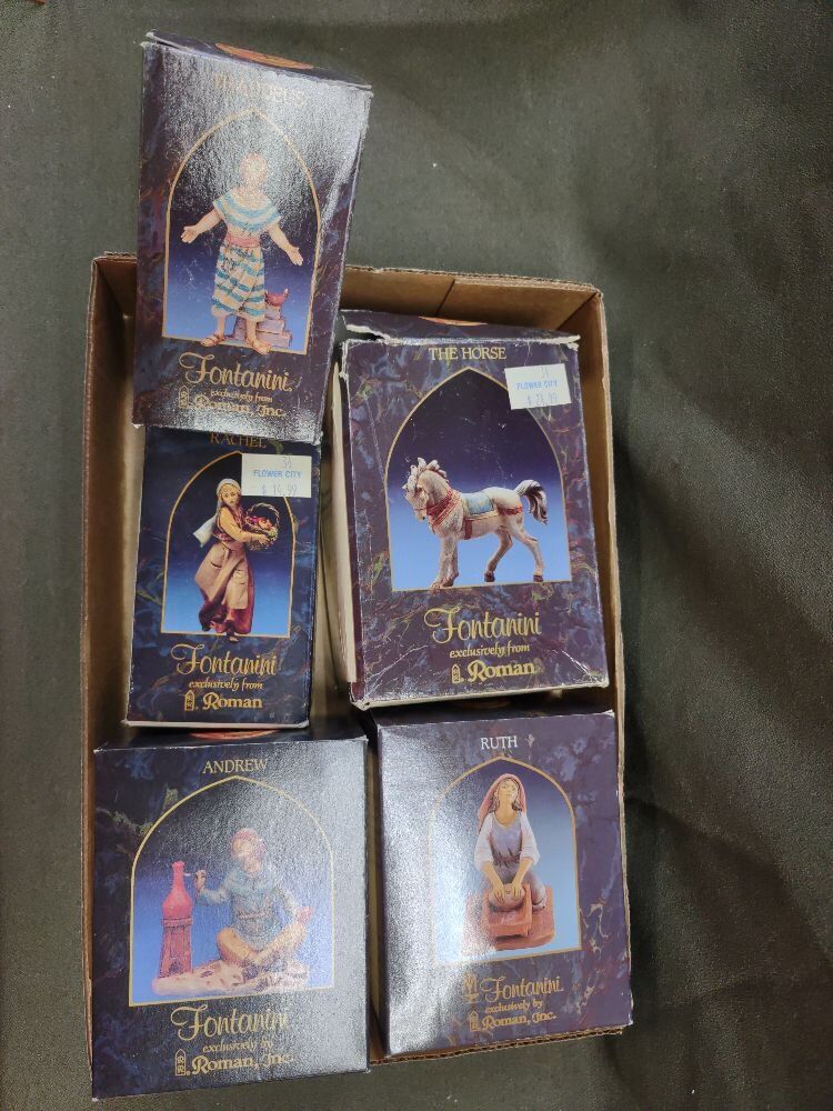 Lot of 5 Fontanini Miniature Biblical Characters