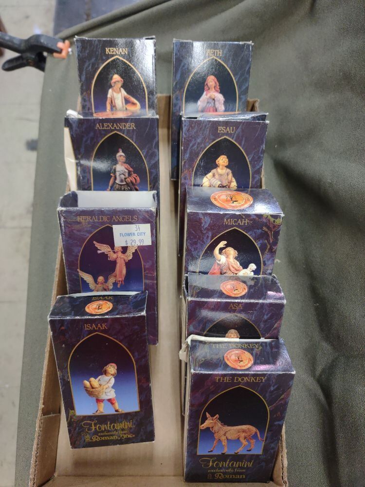 Lot of 9 Fontanini Miniature Biblical Characters