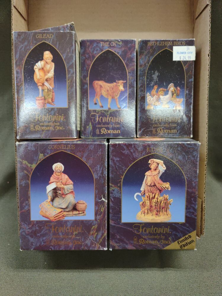 Lot of 5 Fontanini Miniature Biblical Characters