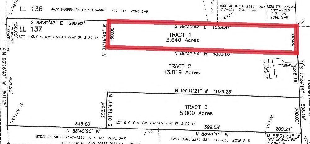 Tract 1 - 3.64 AC