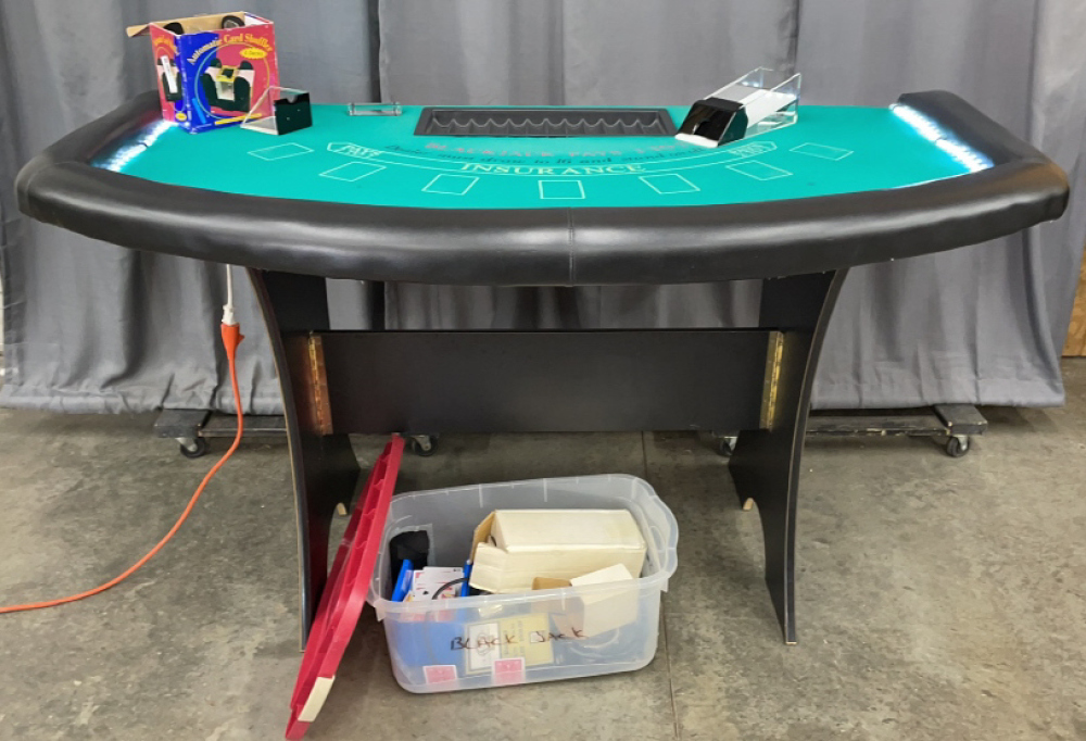 Stand Up Black Jack Table, With Detached Legs, image