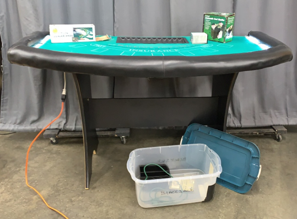 Stand Up Black Jack Table, With Detached Legs, image