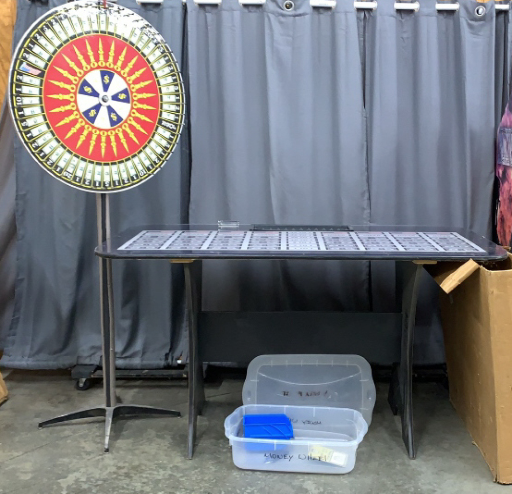 Money Wheel And Table, Table 72x36x39 Wheel  Is image