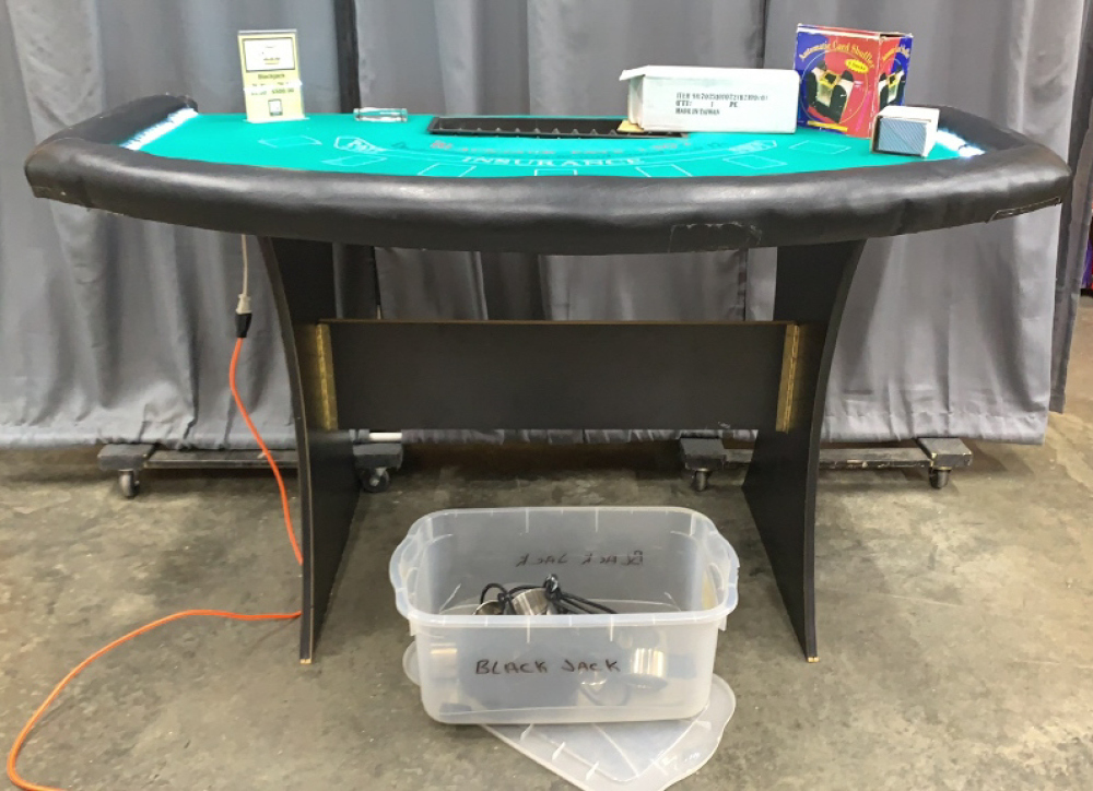 Stand Up Black Jack Table, With Detached Legs, image