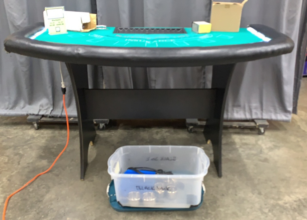 Stand Up Black Jack Table, With Detached Legs, image