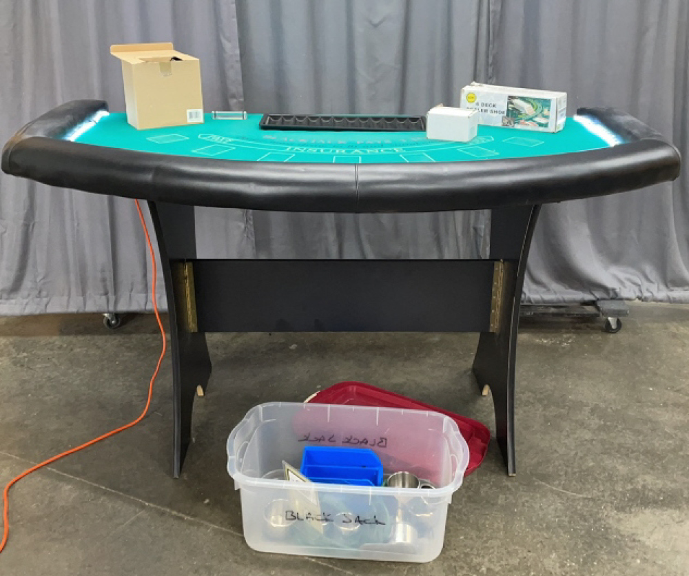 Stand Up Black Jack Table, With Detached Legs, image