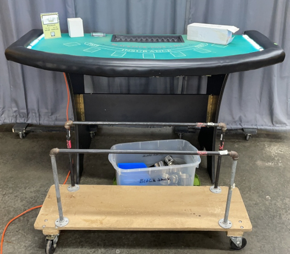 Stand Up Black Jack Table, With Detached Legs, image