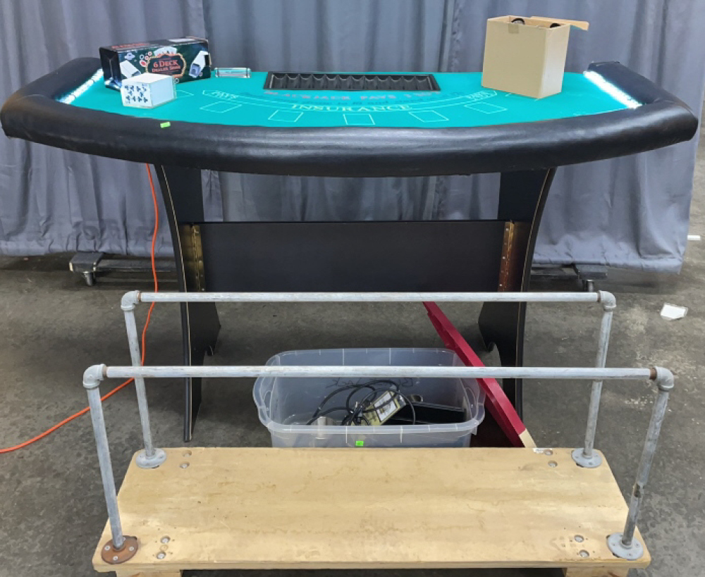 Stand Up Black Jack Table, With Detached Legs, image