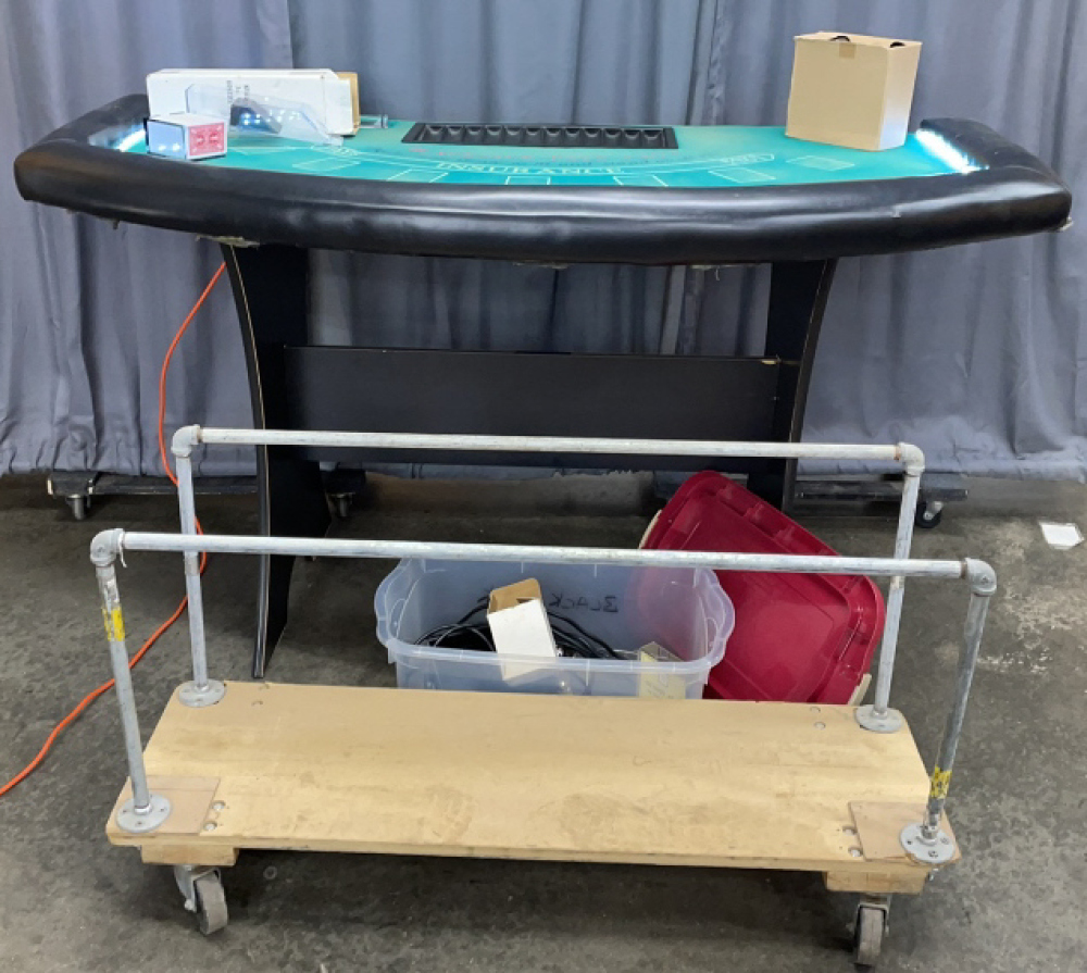 Stand Up Black Jack Table, With Detached Legs, image
