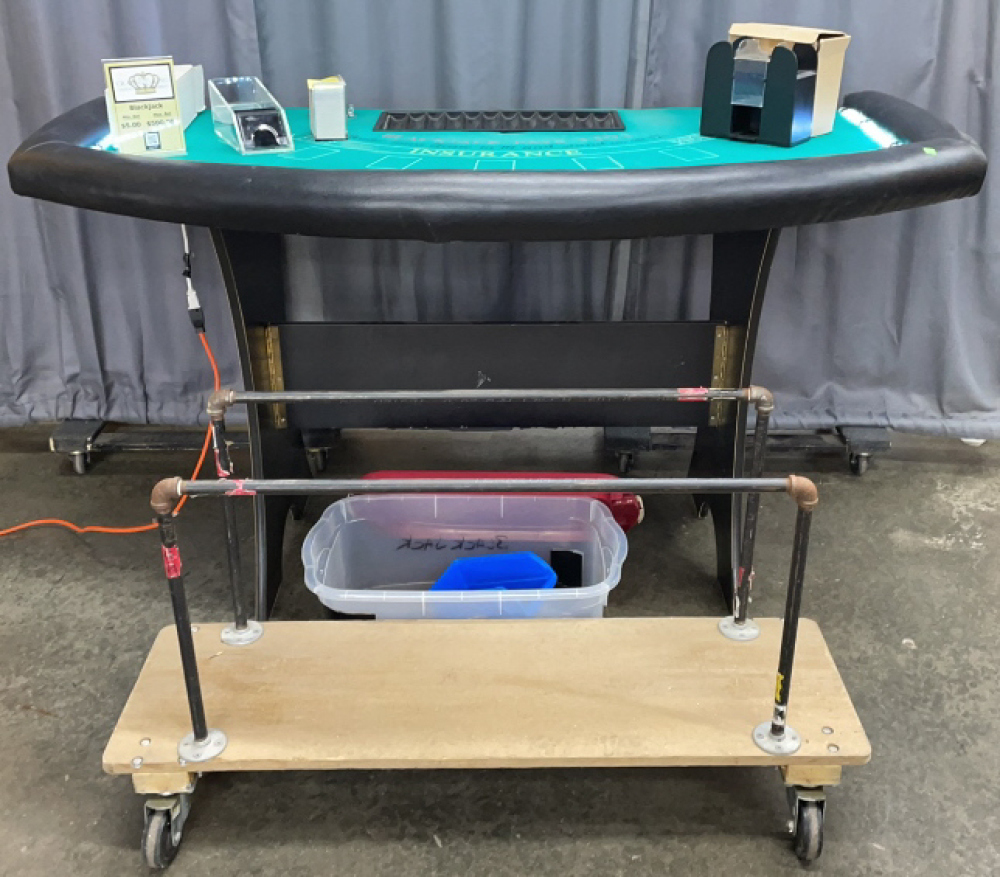 Stand Up Black Jack Table, With Detached Legs, image