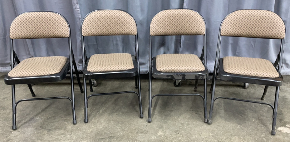 4 Folding Padded Seat Chairs, 16x16x30 image