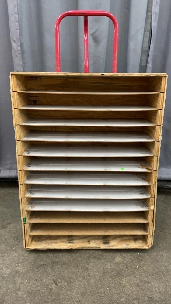Chip Box Holders With Dolly Attached. Flat image