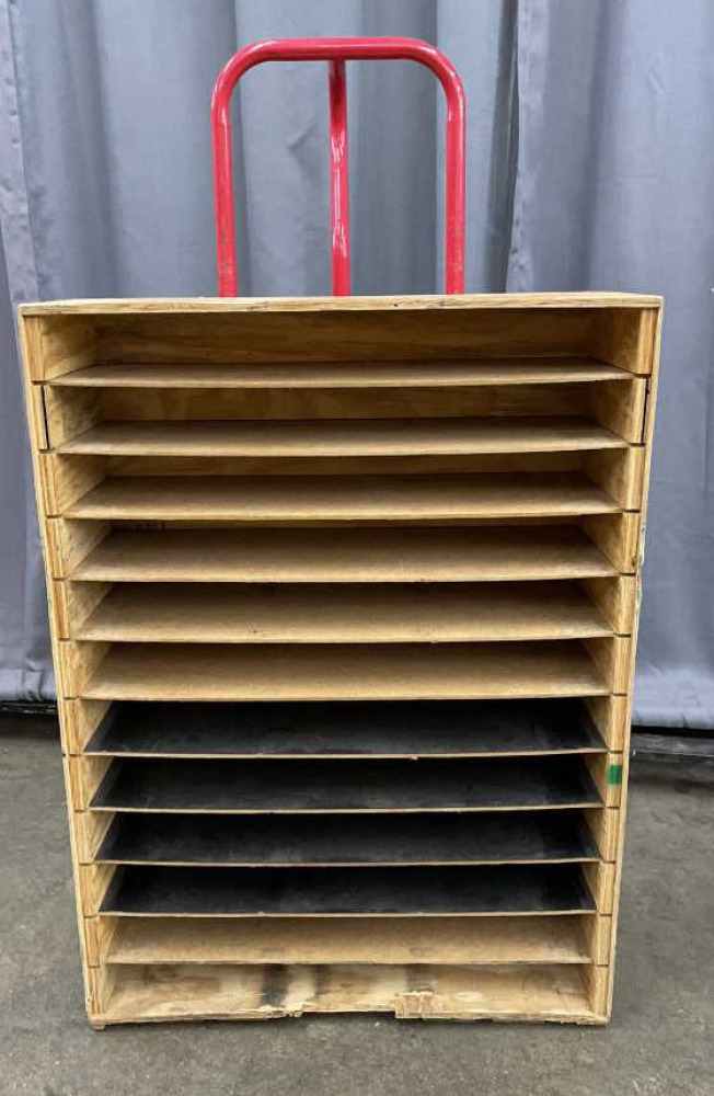 Chip Box Holders With Dolly Attached. Flat image