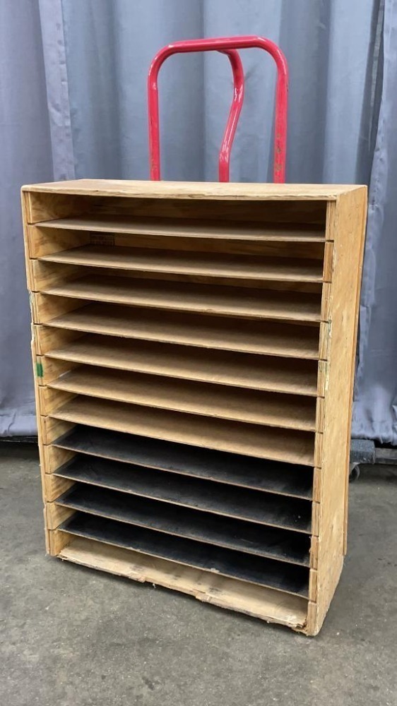 Chip Box Holders With Dolly Attached. Flat image