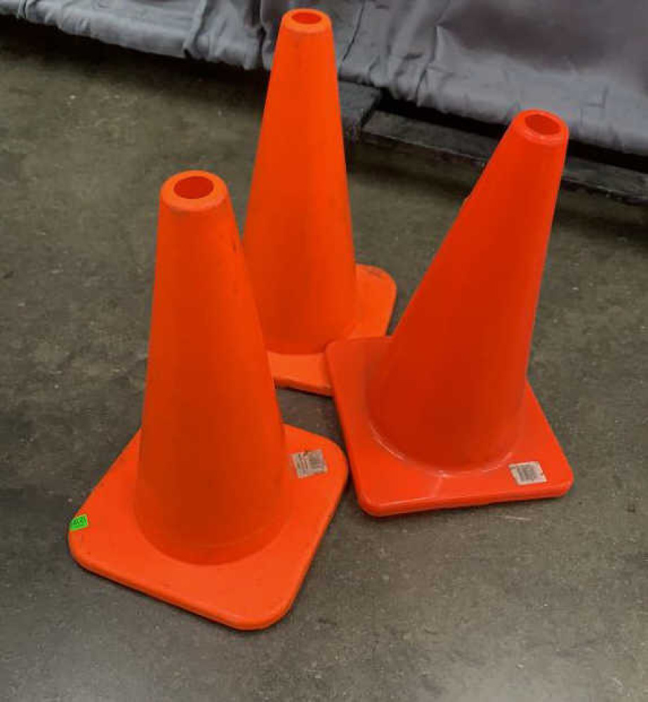 3 Safety Cones 18" image