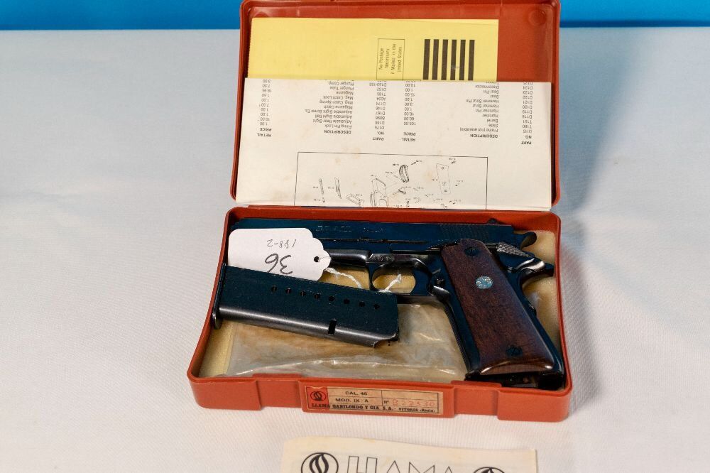 Llama Pistol 45 Serial Number: B22530