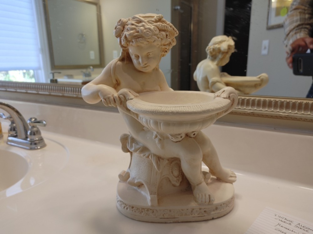 Vintage Cherub Statue by Alexander Backer Co.