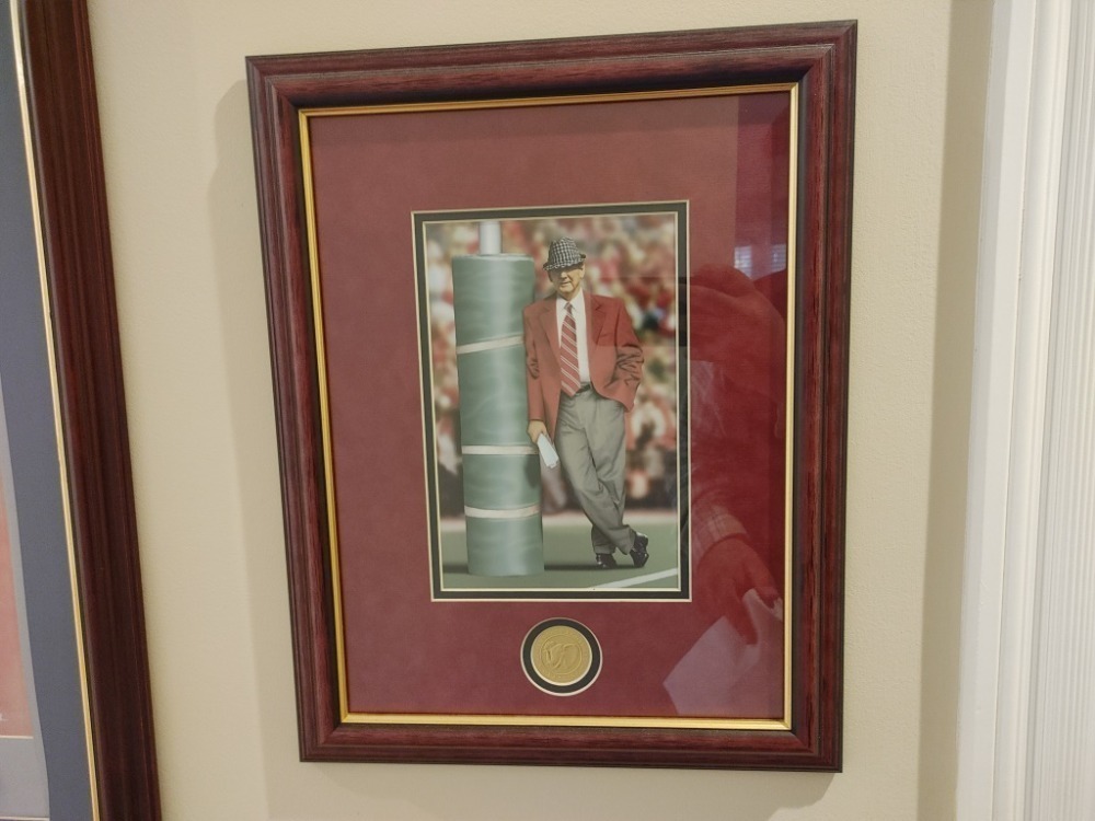 Framed & Matted Print of Coach Paul "Bear" Bryant