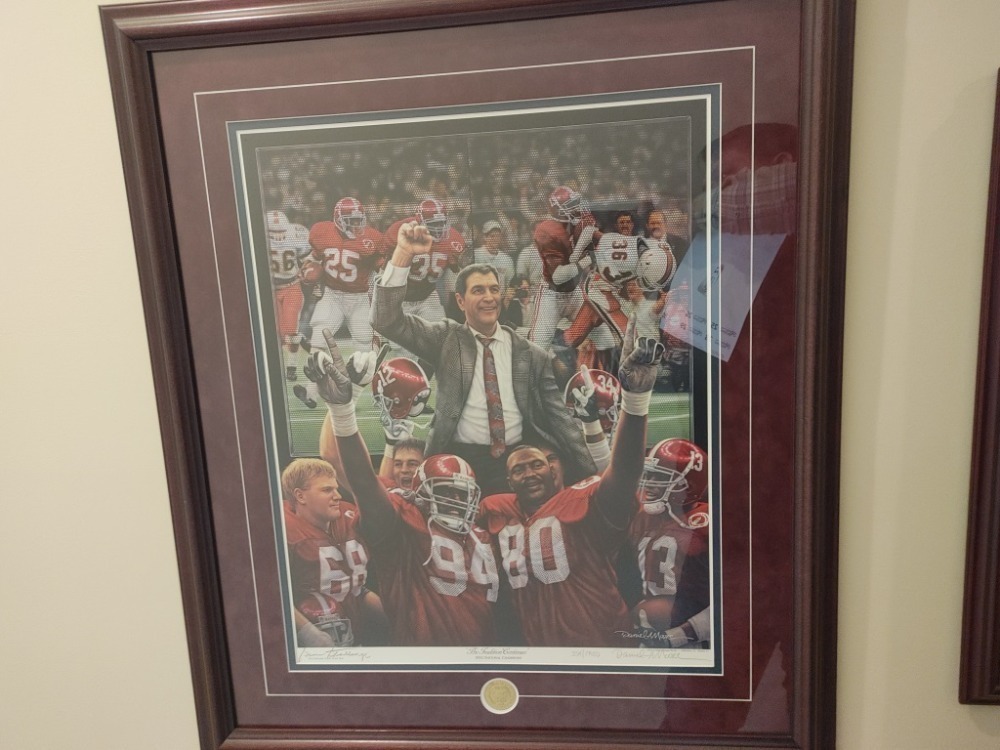 Framed & Matted "The Tradition Continues" Print of Alabama Football Coach Gene Stallings by Daniel Moore