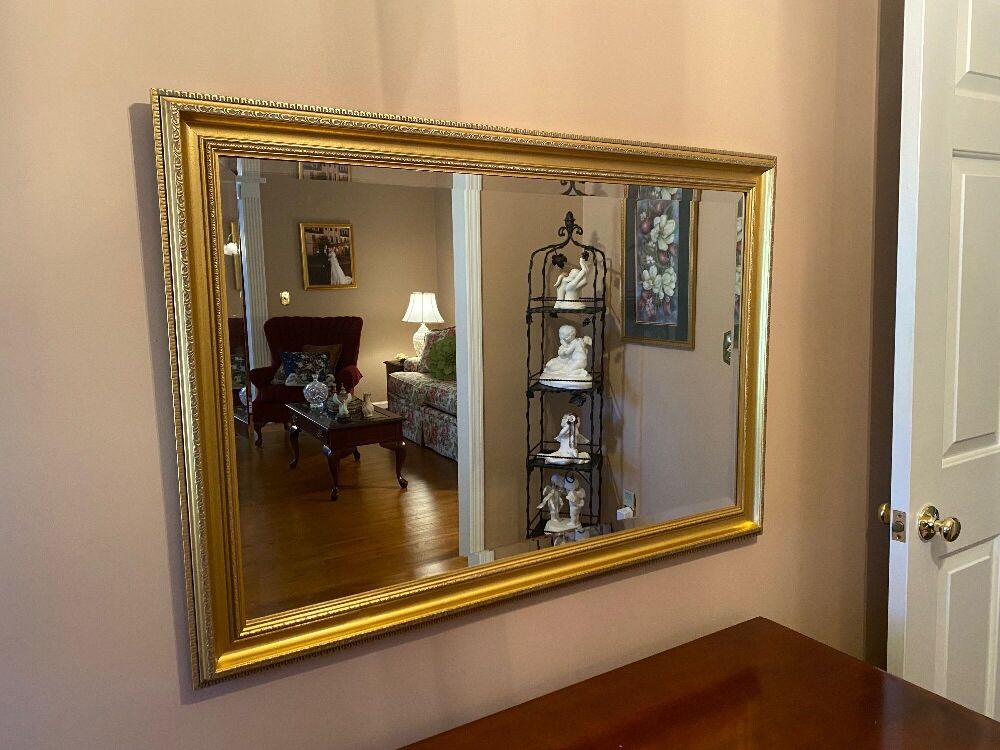 Gold Beveled Mirror