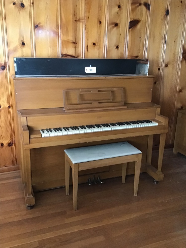 Upright Piano And Stool