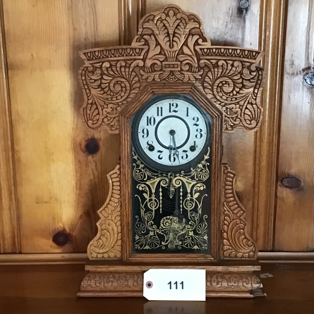 Ornate Wooden Mantel Clock