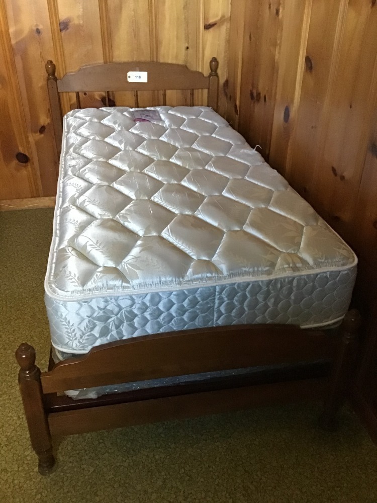 Wooden Twin Size Bed, Matches Lot # 130