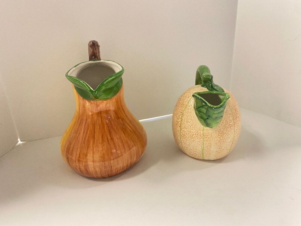 Pear and Cantaloupe Pitchers