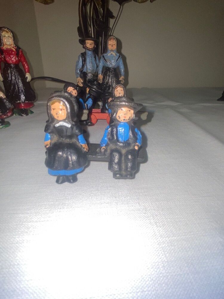 Cast Iron Amish Figures - Blue
