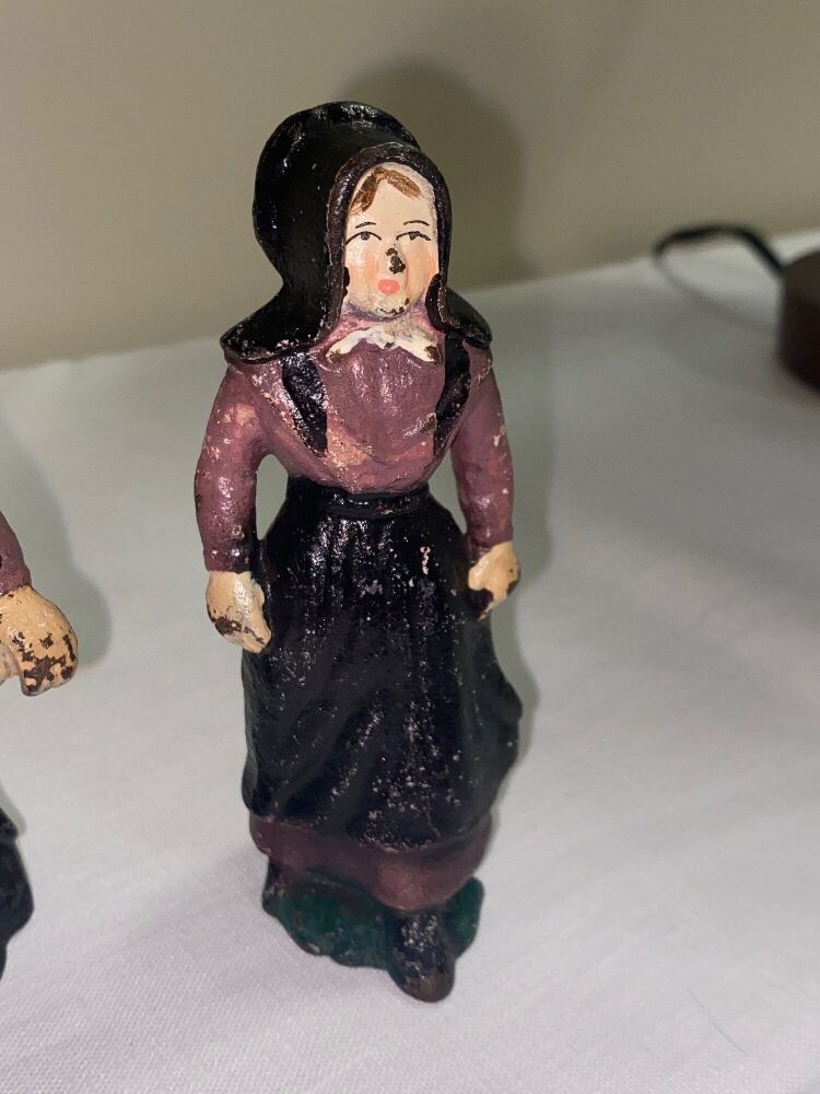 Cast Iron Amish Figures - Purple